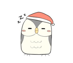 Hooty - the cute owl - grey color set sticker #2371659