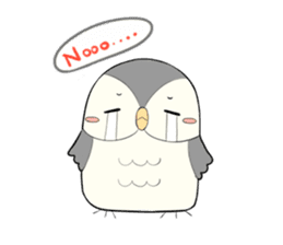 Hooty - the cute owl - grey color set sticker #2371660