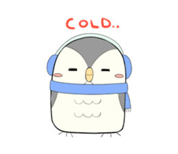 Hooty - the cute owl - grey color set sticker #2371662