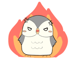 Hooty - the cute owl - grey color set sticker #2371664