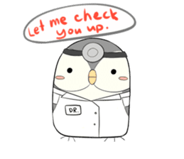 Hooty - the cute owl - grey color set sticker #2371668