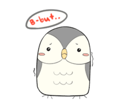 Hooty - the cute owl - grey color set sticker #2371671