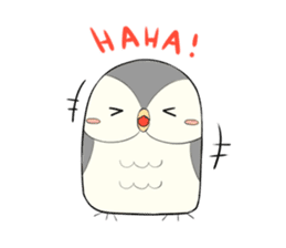 Hooty - the cute owl - grey color set sticker #2371672