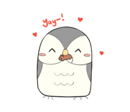 Hooty - the cute owl - grey color set sticker #2371675