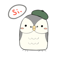 Hooty - the cute owl - grey color set sticker #2371677