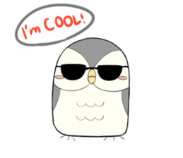 Hooty - the cute owl - grey color set sticker #2371678