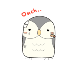 Hooty - the cute owl - grey color set sticker #2371679
