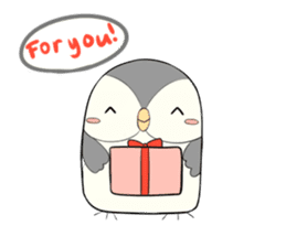 Hooty - the cute owl - grey color set sticker #2371680
