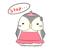 Hooty - the cute owl - grey color set sticker #2371683