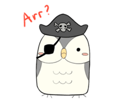 Hooty - the cute owl - grey color set sticker #2371686