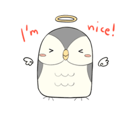 Hooty - the cute owl - grey color set sticker #2371688