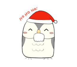 Hooty - the cute owl - grey color set sticker #2371691