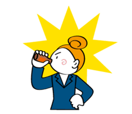 Woman's mind Business life sticker #2373846