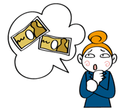 Woman's mind Business life sticker #2373851