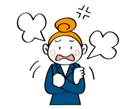 Woman's mind Business life sticker #2373853