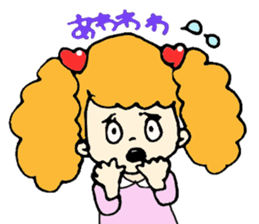 twin tail girl sticker #2374018