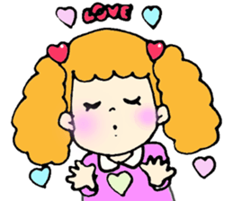 twin tail girl sticker #2374020