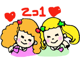 twin tail girl sticker #2374031