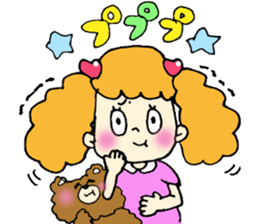 twin tail girl sticker #2374039