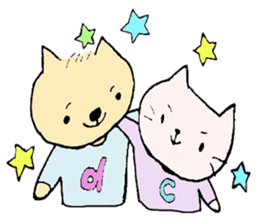 A boy like a dog, and a boy like a cat sticker #2374136