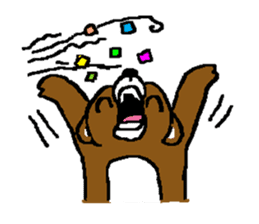 bear in forest sticker #2374780