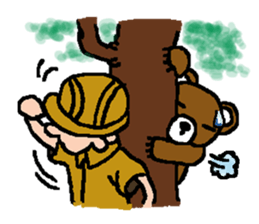 bear in forest sticker #2374786