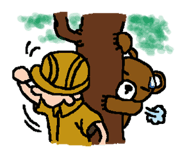 bear in forest sticker #2374786