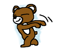 bear in forest sticker #2374791