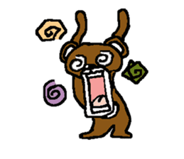 bear in forest sticker #2374793