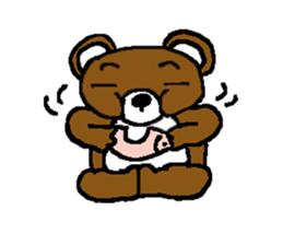 bear in forest sticker #2374794