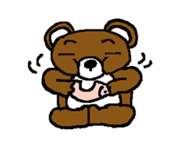 bear in forest sticker #2374794