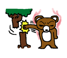 bear in forest sticker #2374796