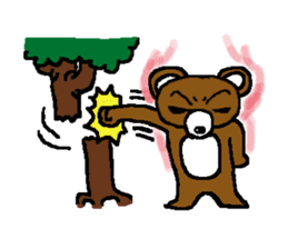 bear in forest sticker #2374796
