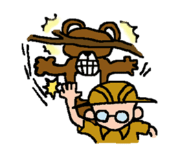 bear in forest sticker #2374799