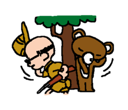 bear in forest sticker #2374801