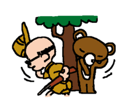 bear in forest sticker #2374801