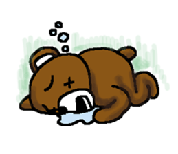 bear in forest sticker #2374803