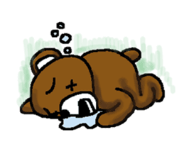 bear in forest sticker #2374803