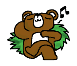 bear in forest sticker #2374808