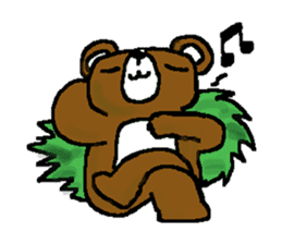 bear in forest sticker #2374808