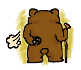 bear in forest sticker #2374813