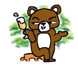 bear in forest sticker #2374814