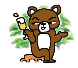 bear in forest sticker #2374814