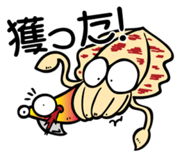 oval squid (aori ika) sticker sticker #2374977