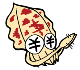 oval squid (aori ika) sticker sticker #2374993