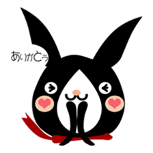 A black rabbit sticker #2375136