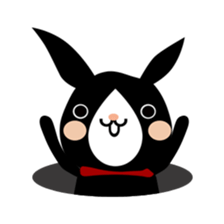 A black rabbit sticker #2375142