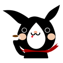 A black rabbit sticker #2375145