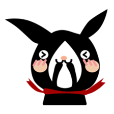 A black rabbit sticker #2375149
