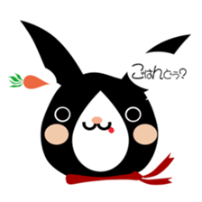 A black rabbit sticker #2375150